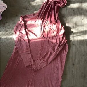 Free People Blush Pink Oversized Tunic with Hood